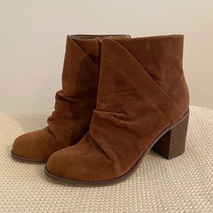 Brown heeled boots